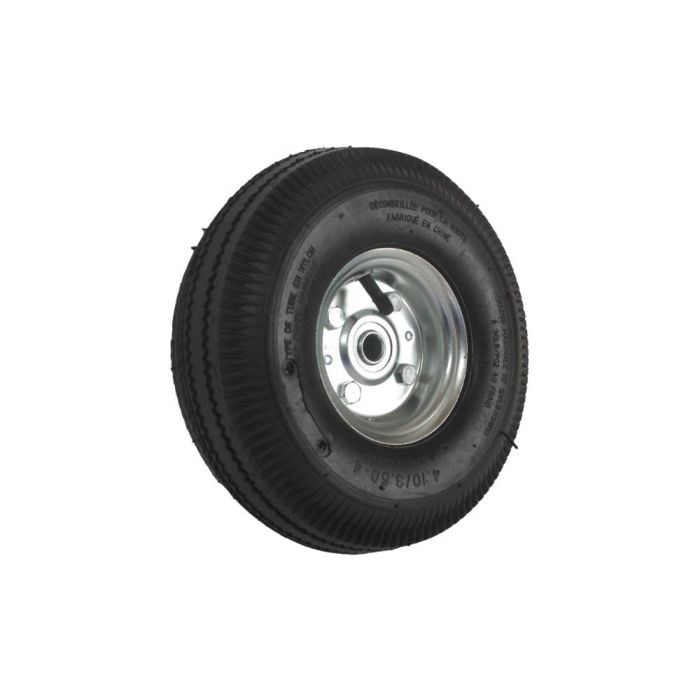 Wiel 4.10/3.50-4 asgat 16mm tbv steekwagen