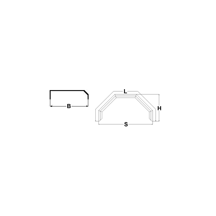 Aluminium spatbord enkelas B=220 H=350 S=750 Zwart
