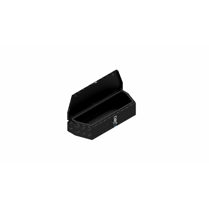 De Haan Box 850x330x190mm Spansluiting Zwart Aluminium