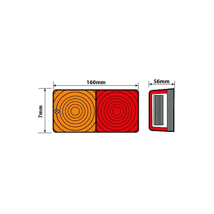 Britax Achterlicht 160x80x56mm
