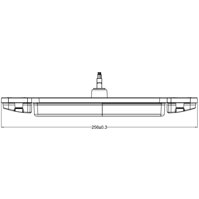 LED Achterlicht 12V/24V 256x49,5x24mm met 30cm kabel