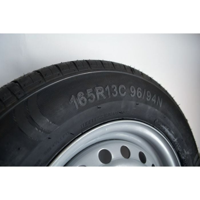 Tire on rim 165R13C 67/112/5/30 96N