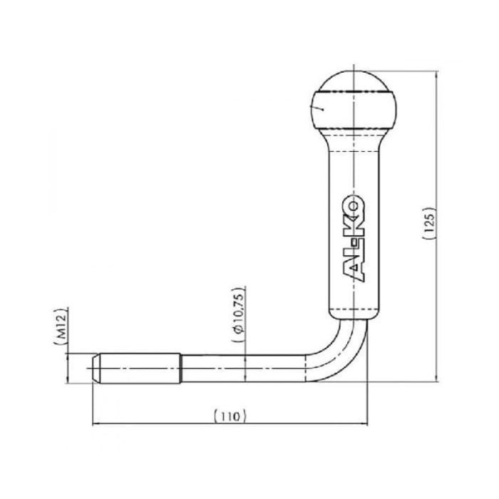 AL-KO Spindel M12 voor neuswielklem 