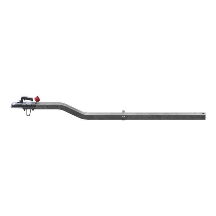 Dissel geknikt vierkant 60mm met koppeling 750kg 2m