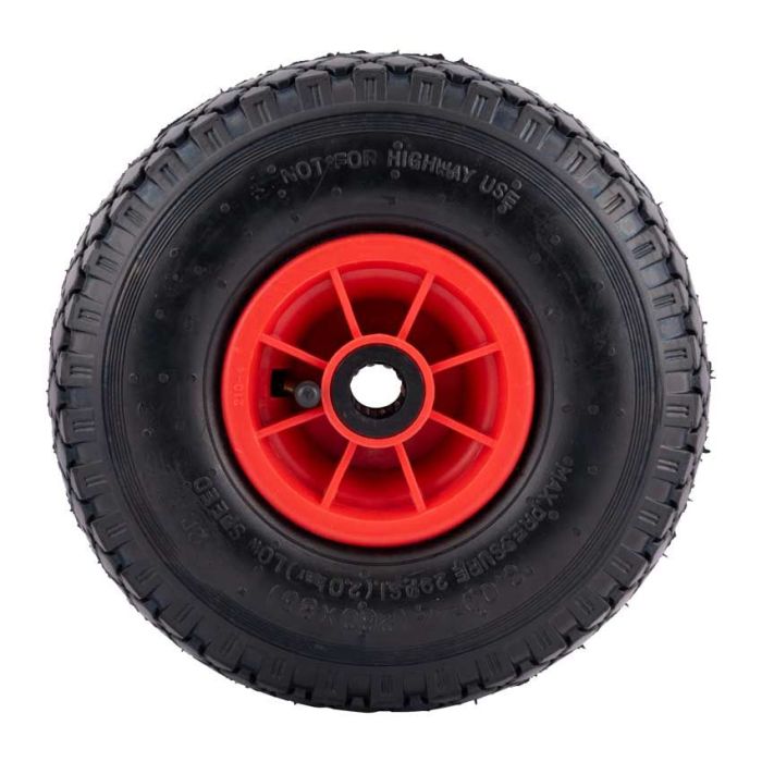 Wiel 3.00-4 luchtband op kunststof velg Ø20mm 2PR