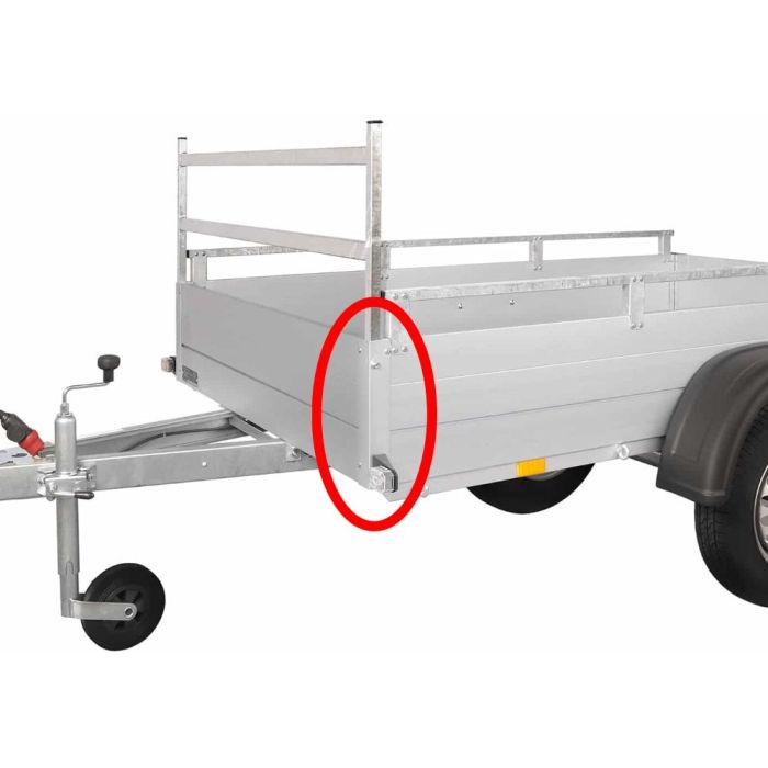 Anssems perfil de esquina delantero izquierdo GT 126/151cm con barandilla