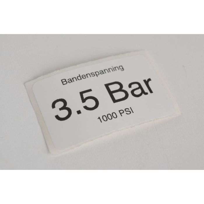 Bandenspanning sticker