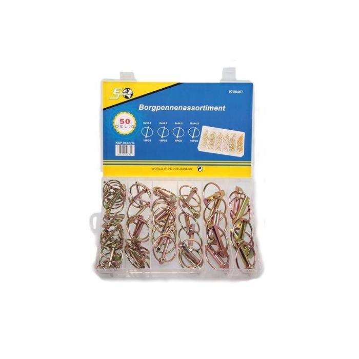 Borgpennen assortiment 50 stuks