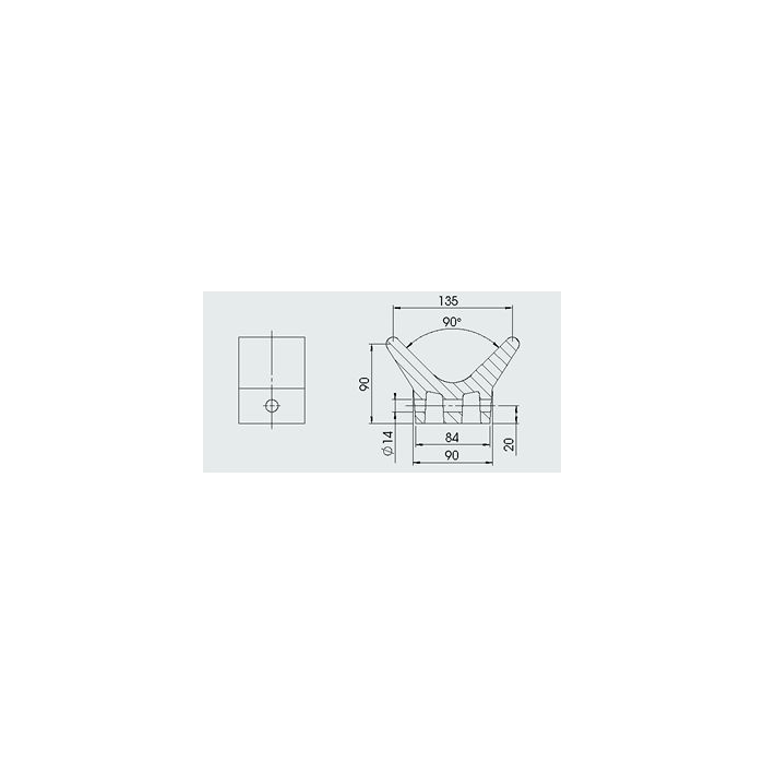 AL-KO boegsteun 135x75 mm asgat 14 mm