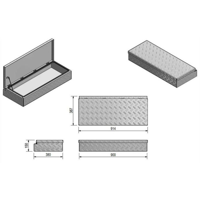 De Haan Box HAS 900x380x150mm Spansluiting