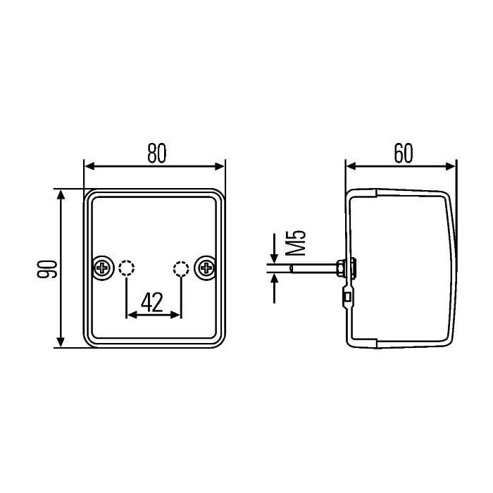 Hella knipperlicht 90x80x60 mm