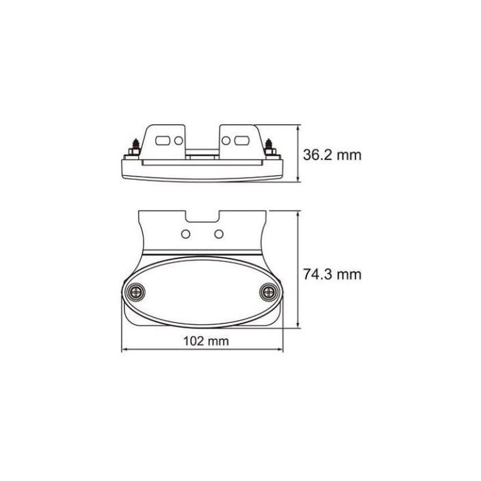 Lucidity LED lámpara de marcaje en soporte 12/24V