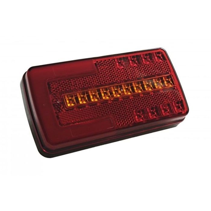 LED achterlicht 12/24V 150x80x25 mm dynamisch knipperlicht