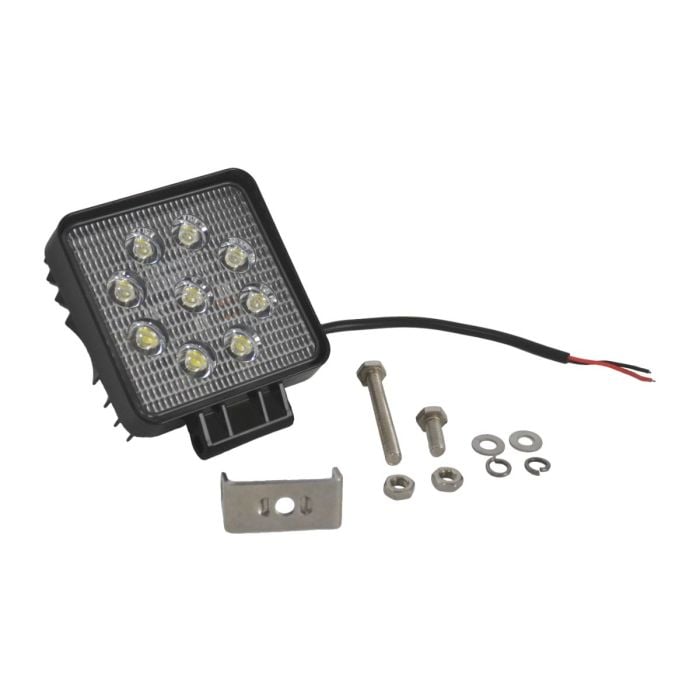 Lámpara de trabajo LED 24W 12/24V 108x108mm con cable
