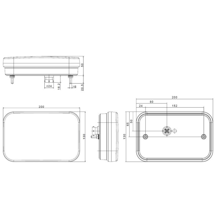Fristom FT-270 LED Taillight Right CAN-bus Proof 5-Pin