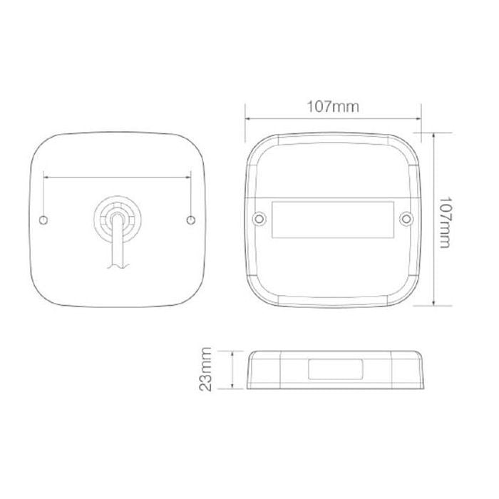 [LIQUIDACIÓN] Juego de 2 luces traseras LED 108x107x32mm con cable de 50cm