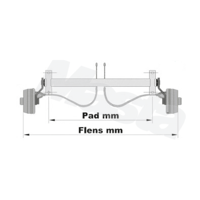WAP como remolque con freno de 1350kg, 5 agujeros W 205 RS