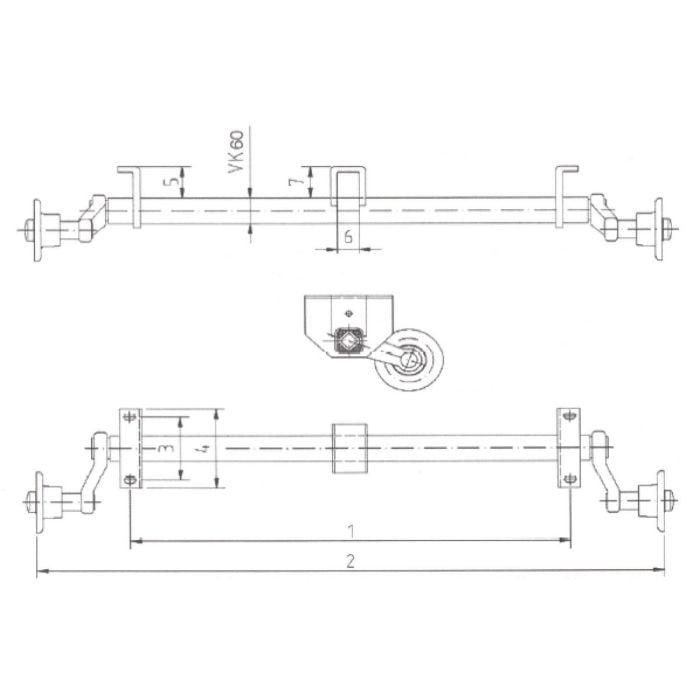 Schlegl as ongeremd 750kg 4 gaats hoge pad