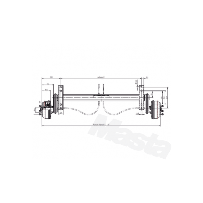 Knott eje con freno 1500kg 5 agujeros