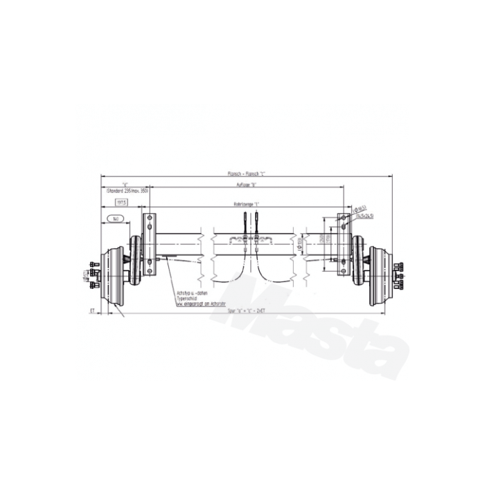 Knott as rond geremd 1800 kg 5 gaats