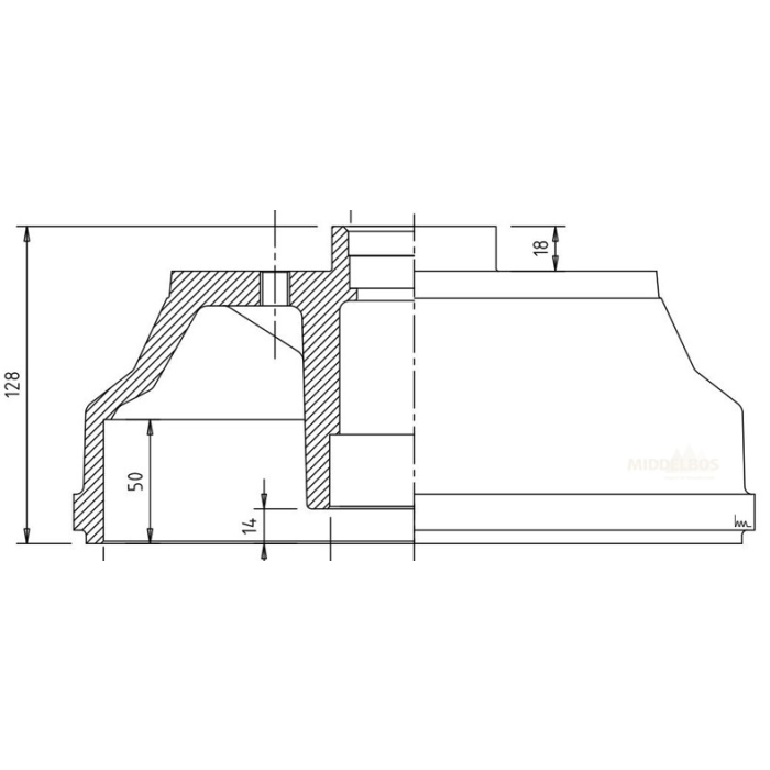 Tambour de frein BPW 250x40 5x112 2504-7 Roulements 32008 et 32028