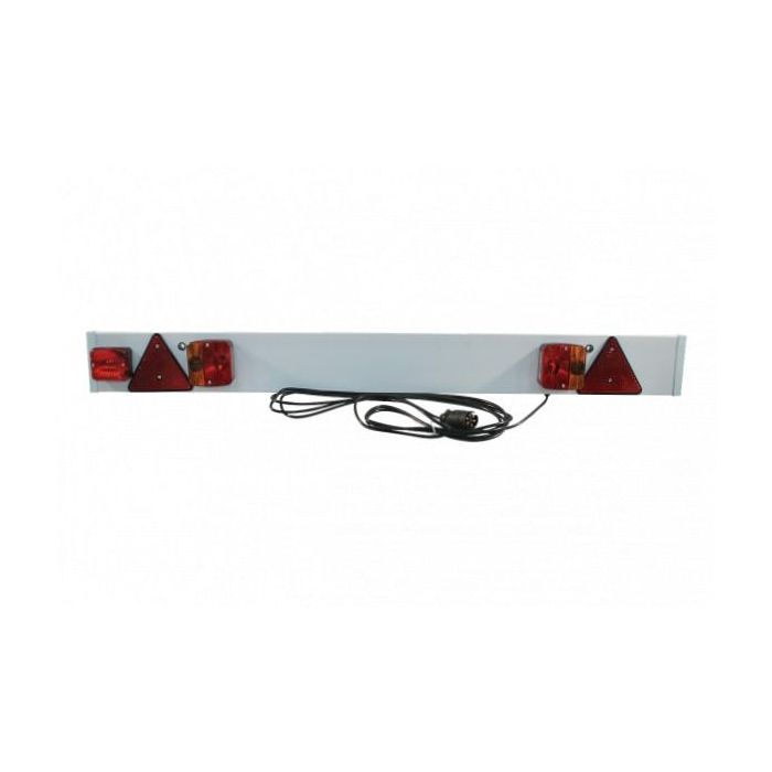 Verlichtingsbalk kunststof 137x14cm 7-polig 6meter kabel
