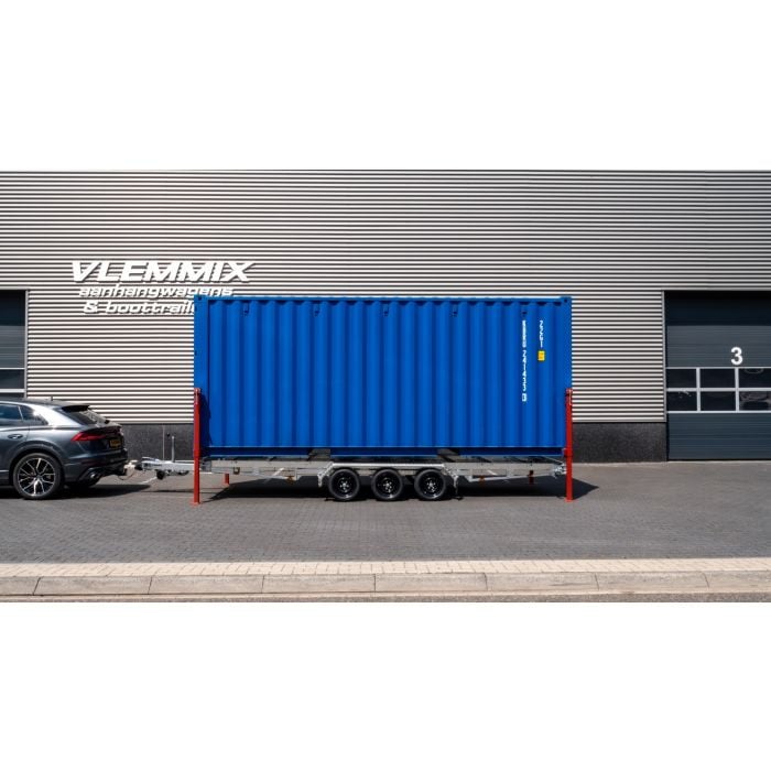 Vlemmix 20FT Remorque pour conteneur 600x244cm 3500kg à essieu tandem