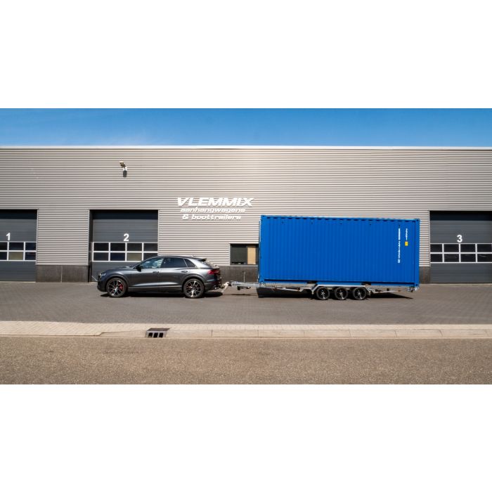 Vlemmix 20FT Remorque porte-conteneur 600x244cm 3500kg Tridem 3x1800kg