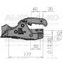 AL-KO koppeling AK301 R50 3000kg met vulbussen R45