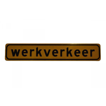 Werkverkeerbord aluminium 60x11 cm 