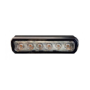 LED Flitslamp 6 LEDs Oranje R65 R10 12W 12V / 24V