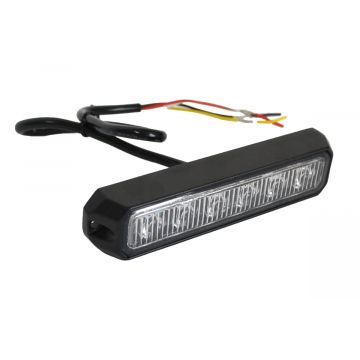 LED Flitslamp 6 LEDs Oranje R65 R10 12W 12V / 24V