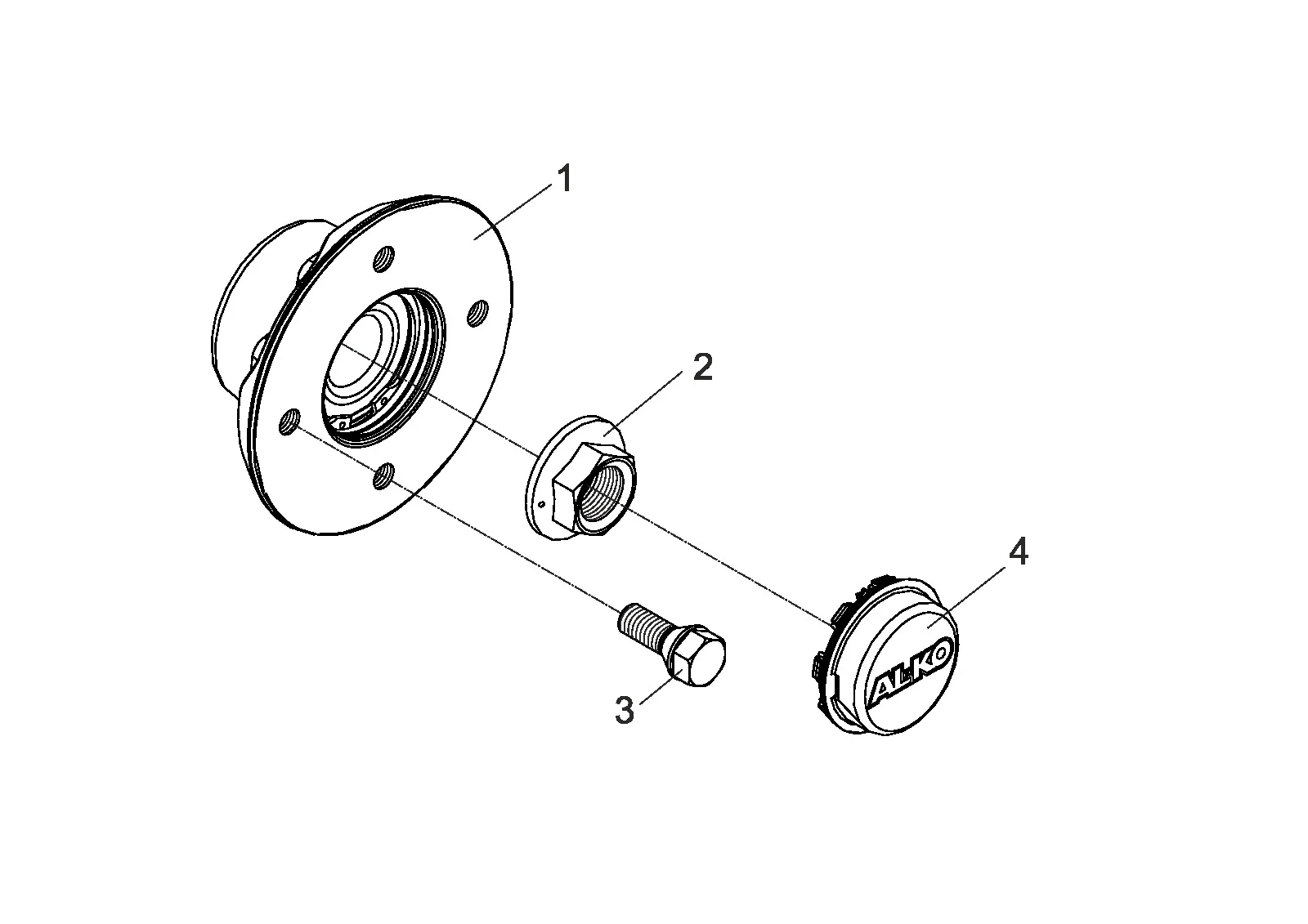 Plano de despiece para AL-KO ETI 807037 – Cubeta Optima 375kg compacto cojinete Ø30