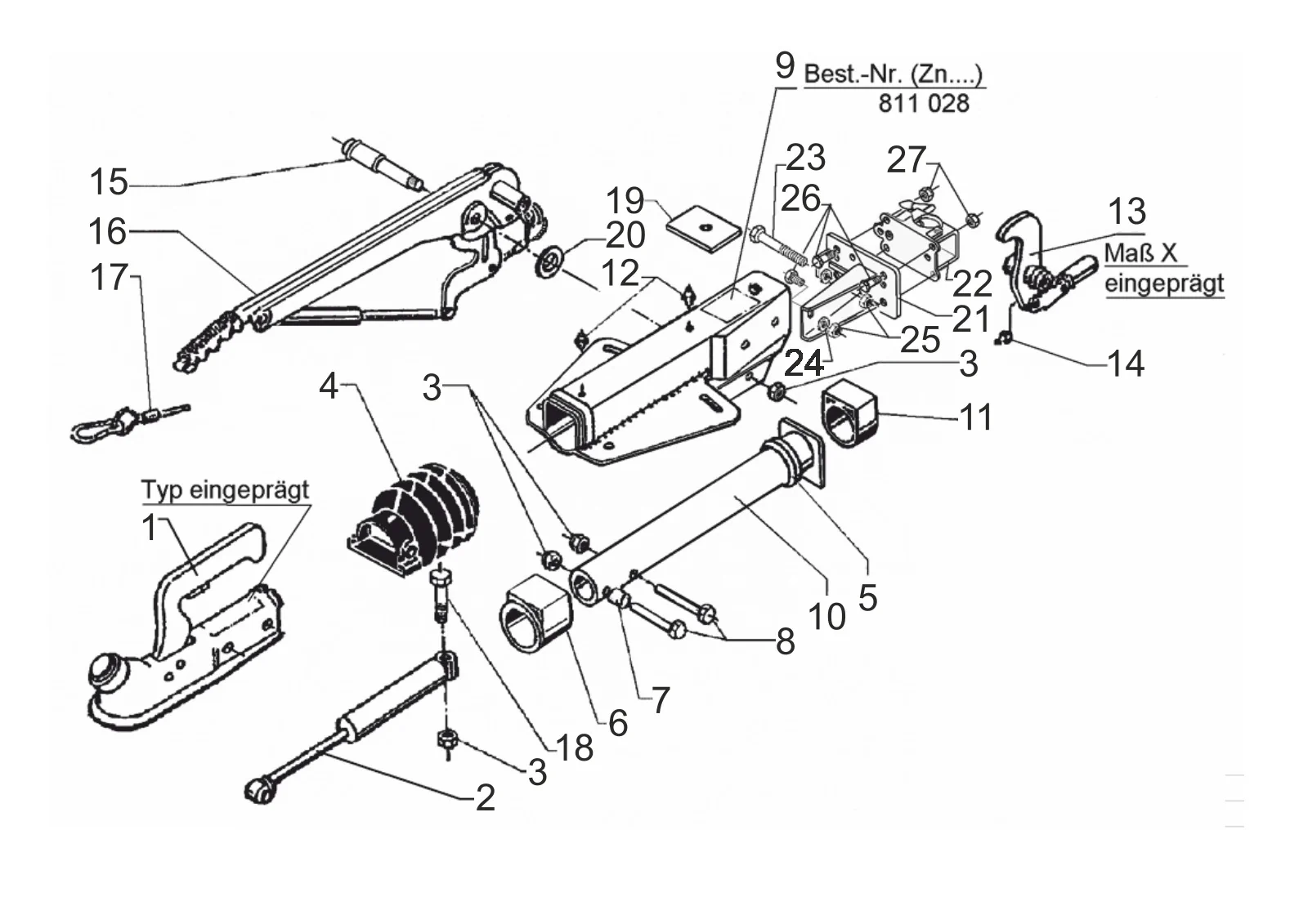 Plano de despiece para AL-KO ETI 811028 – Inercia dispositivo V 161s bottom conjunto