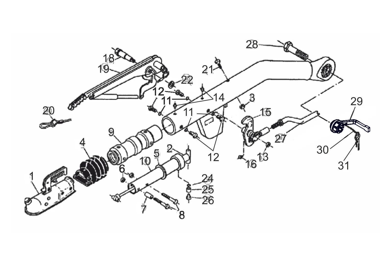 Plano de despiece para AL-KO ETI 811048 – Inercia dispositivo tipo 131r/j tubo Ø88,9x5,6