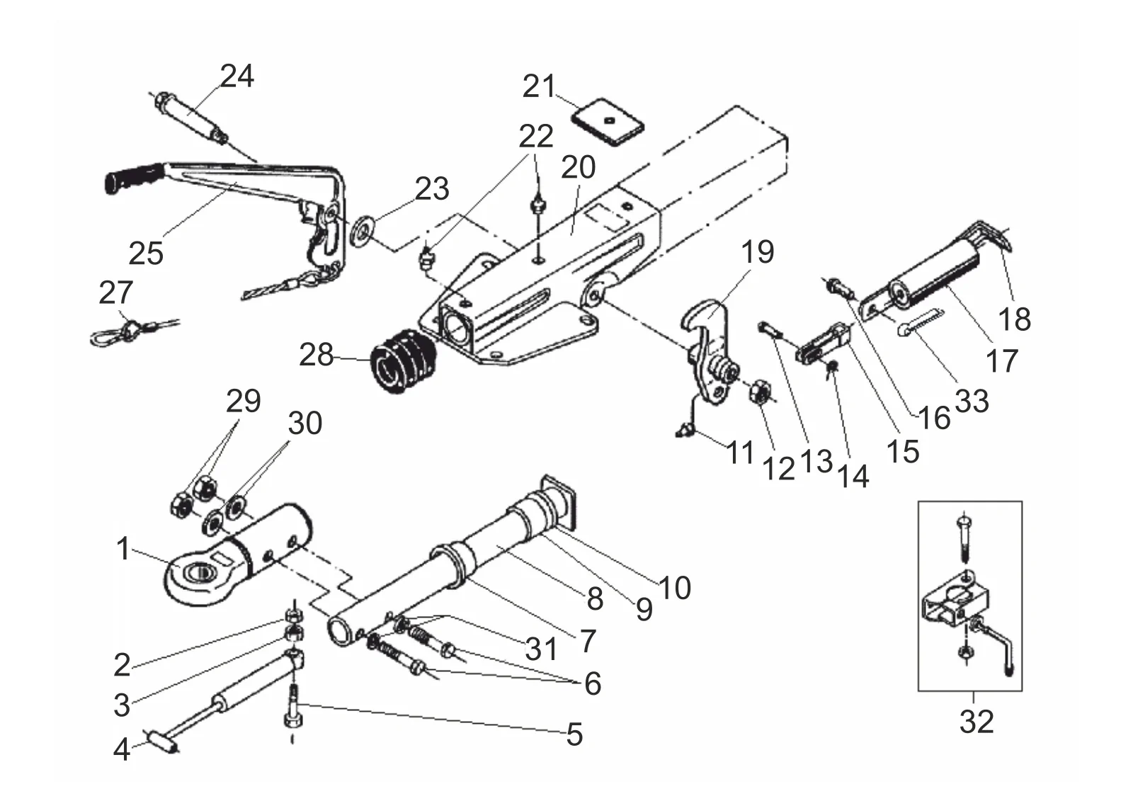 Plano de despiece para AL-KO ETI 811089 – Inercia dispositivo V/cuadrado 60s/2 válido hasta 09/96
