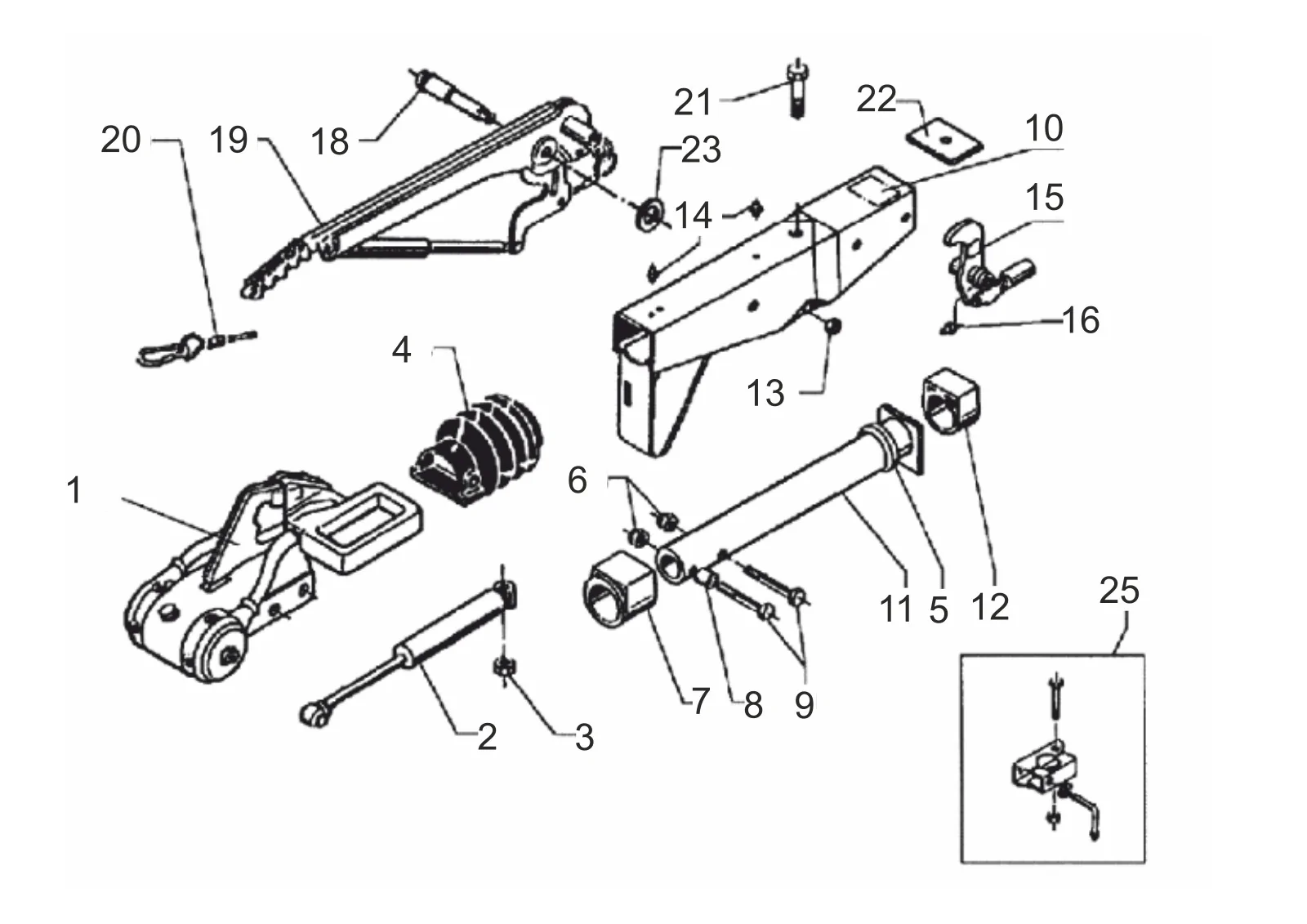 Plano de despiece para AL-KO ETI 811090 – Inercia dispositivo cuadrado 100 161s válido hasta 09/96