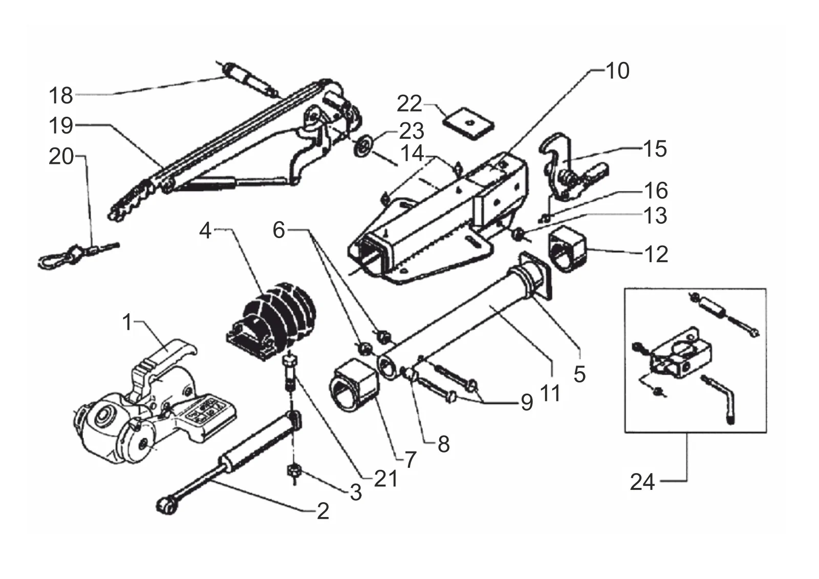 Plano de despiece para AL-KO ETI 811142 – Inercia dispositivo V 161s