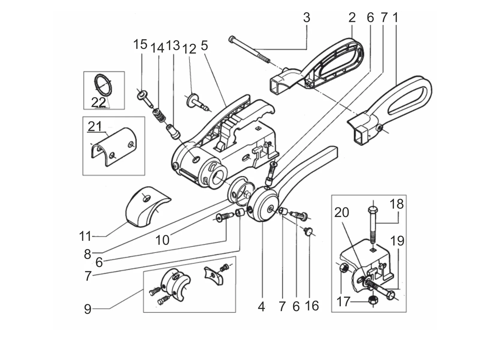 Explosietekening voor AL-KO ETI 811280 – Koppeling aks2004