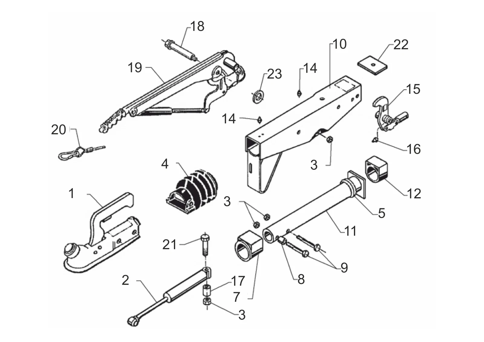 Plano de despiece para AL-KO ETI 811317 – Inercia dispositivo cuadrado 100 131r company böker