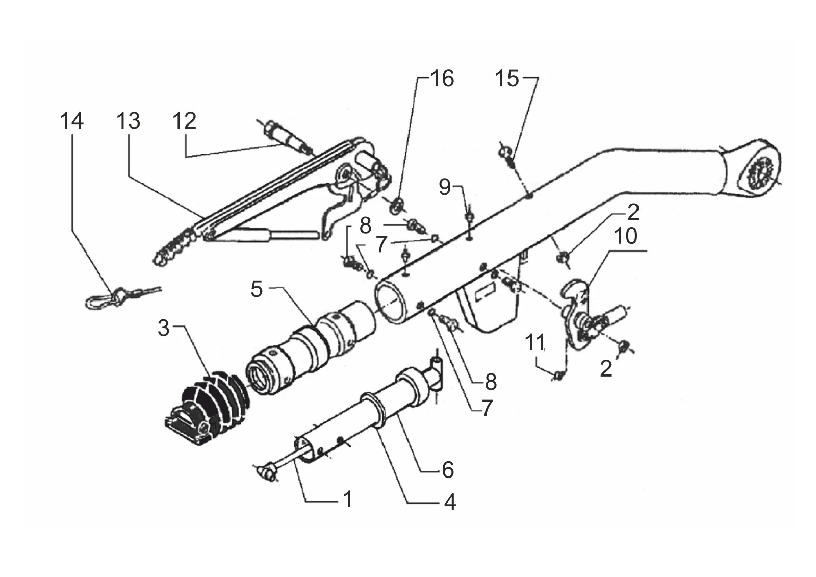 Exploded drawing for AL-KO ETI 811430 – Overrun device kpl. 131R/A