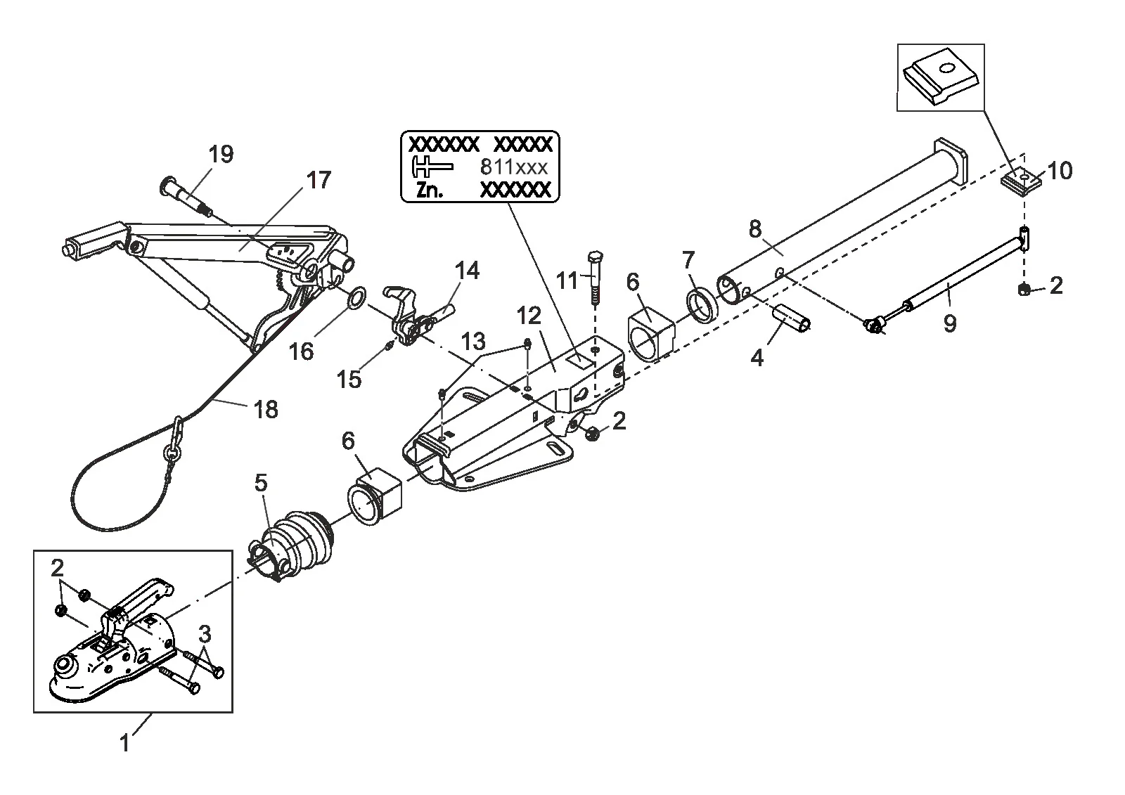 Plano de despiece para AL-KO ETI 811536 – Inercia dispositivo V 161s reinforced choque amortiguador