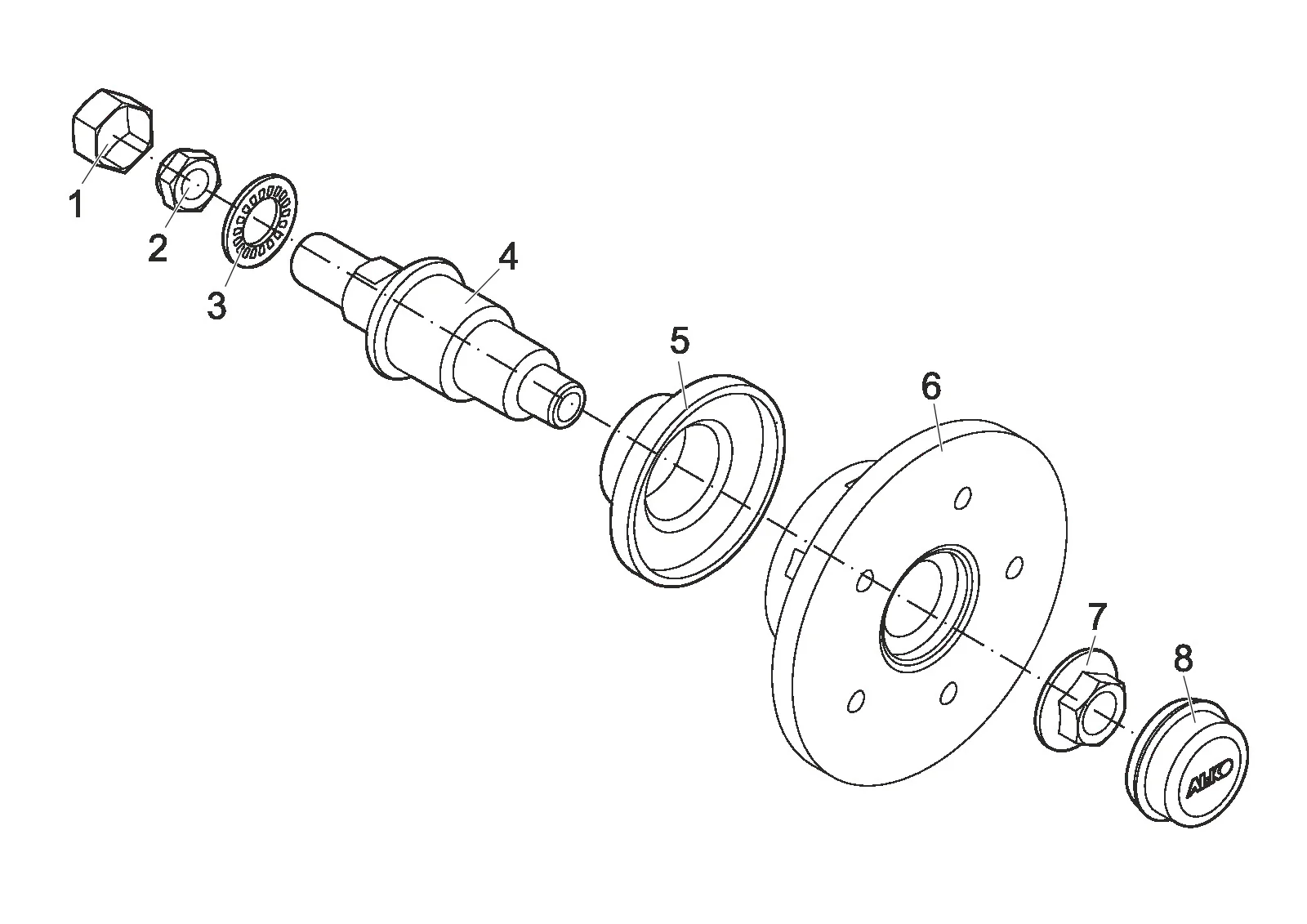 Plano de despiece para AL-KO ETI 811628 – Cubeta carga 900kg