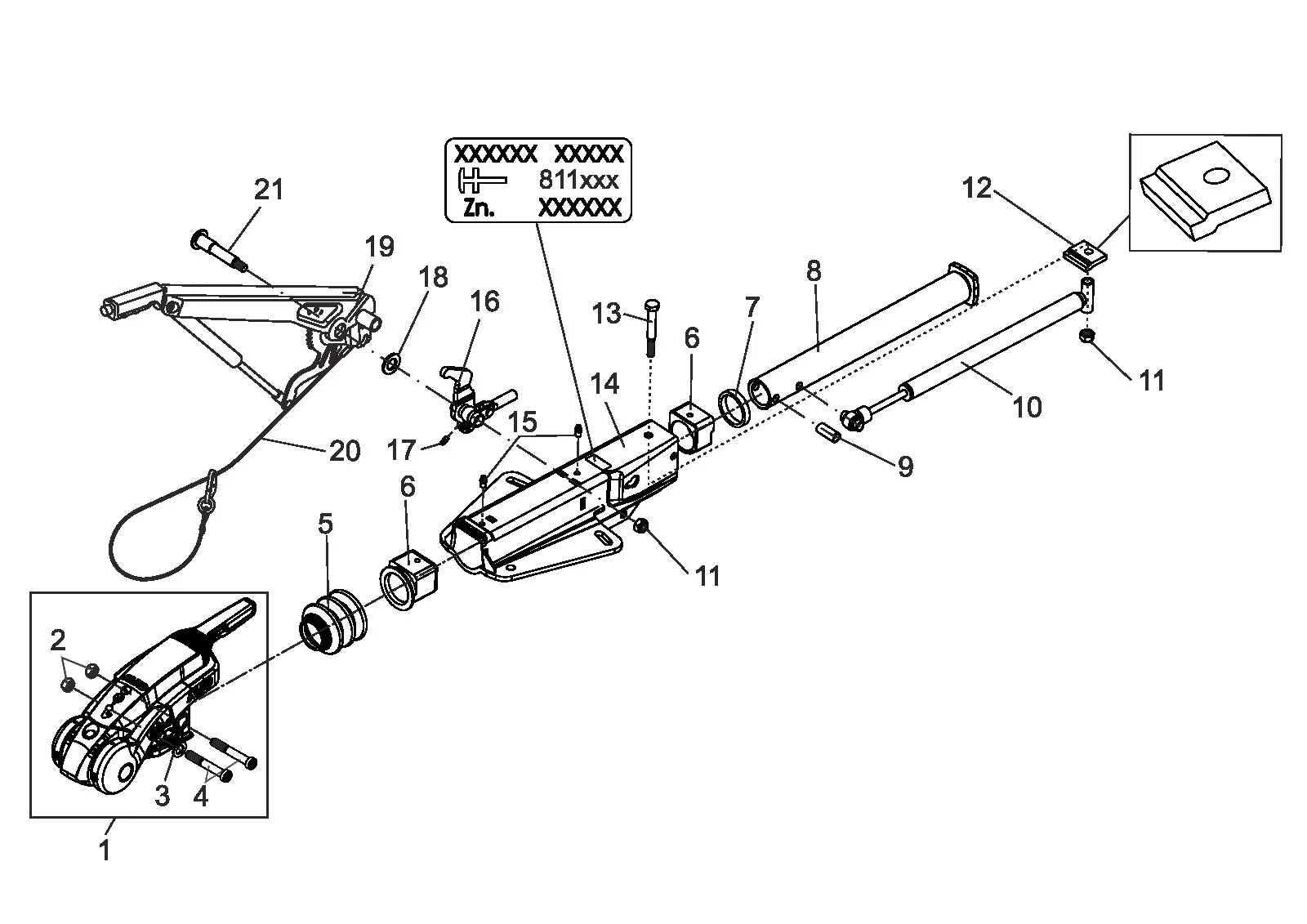 Plano de despiece para AL-KO ETI 811707 – Inercia dispositivo 251s aks3004 australia
