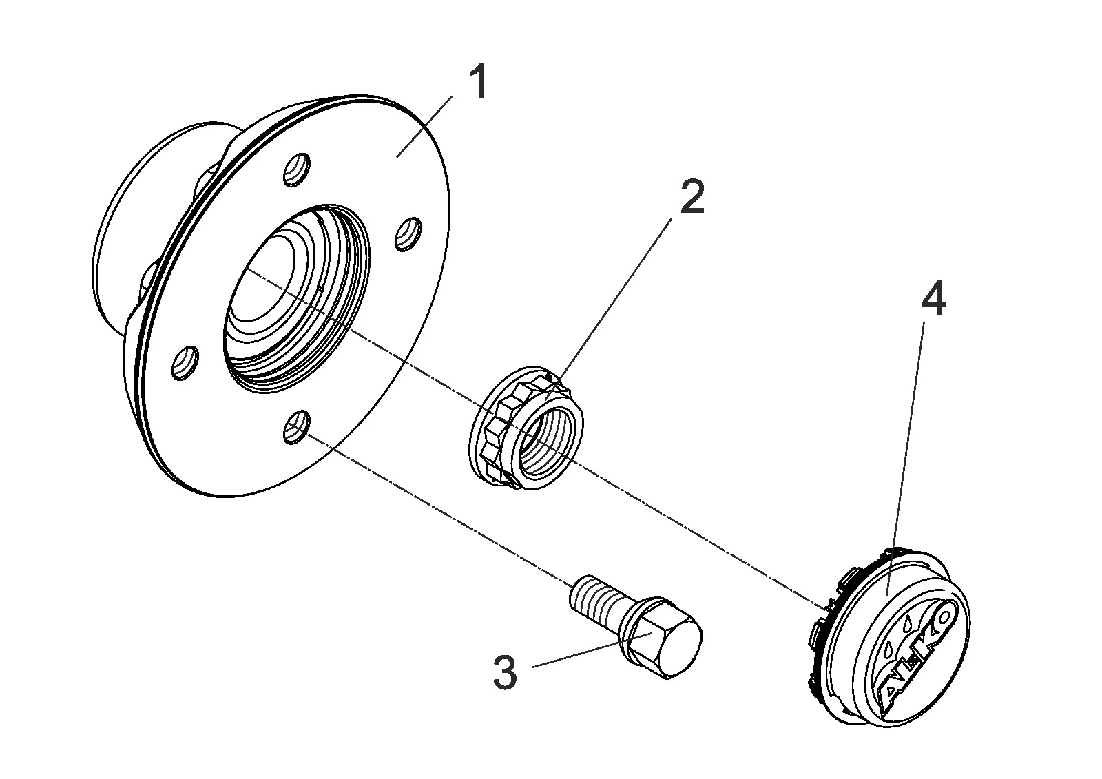 Explosietekening voor AL-KO ETI 811726 – Naaf 375kg plus Optima waterdicht