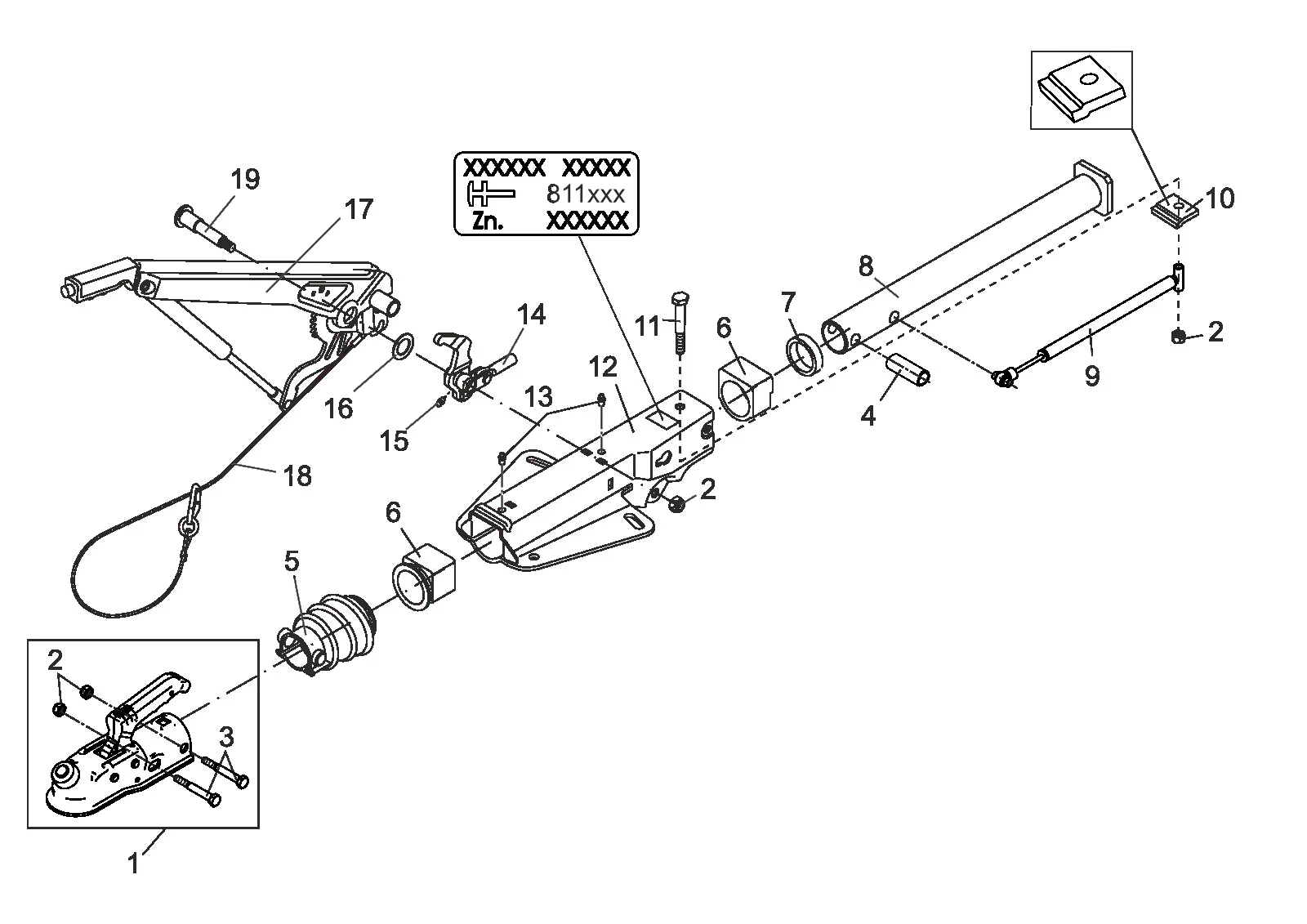 Plano de despiece para AL-KO ETI 811751 – Inercia dispositivo V ak160b top conjunto