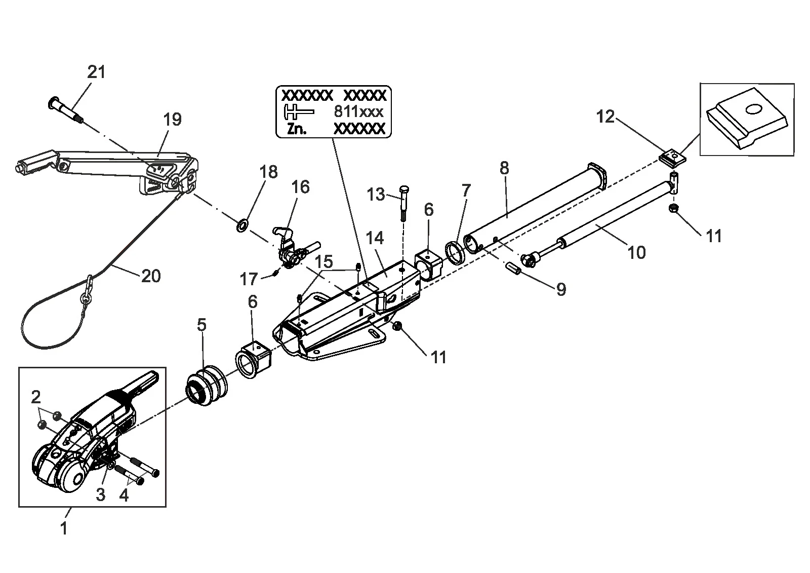 Plano de despiece para AL-KO ETI 811762 – Inercia dispositivo V 161s AKS