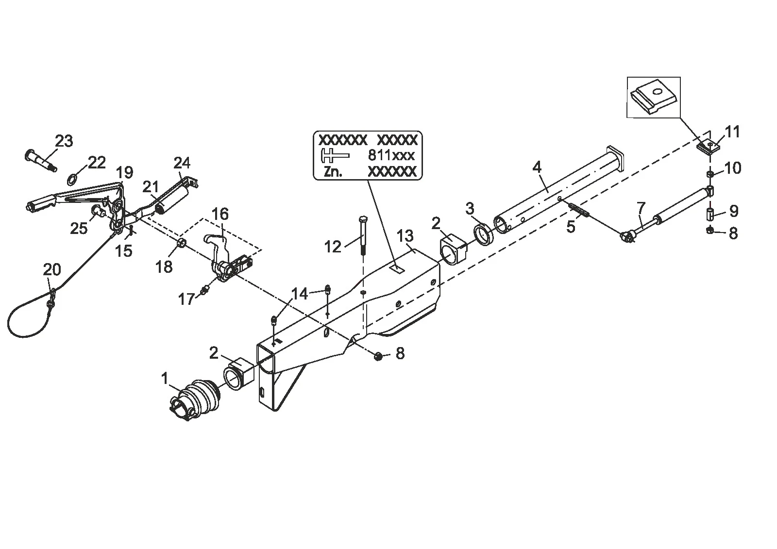 Plano de despiece para AL-KO ETI 811778 – Inercia dispositivo cuadrado 100 251s