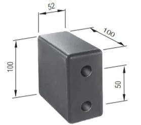 GTO PUR-Stootblok 100x52x100mm