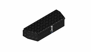 De Haan Box 850x330x190mm Spansluiting Zwart Aluminium